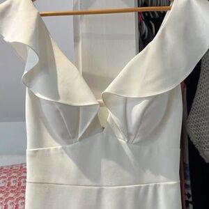 White Long Cocktail Dress